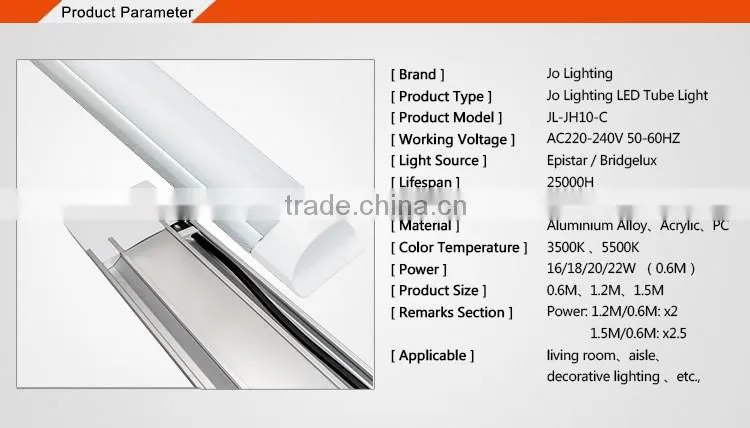 2016 new products AC 85-265V smd 0.6m 1.2m 1.5m light t8 tri proof led tube