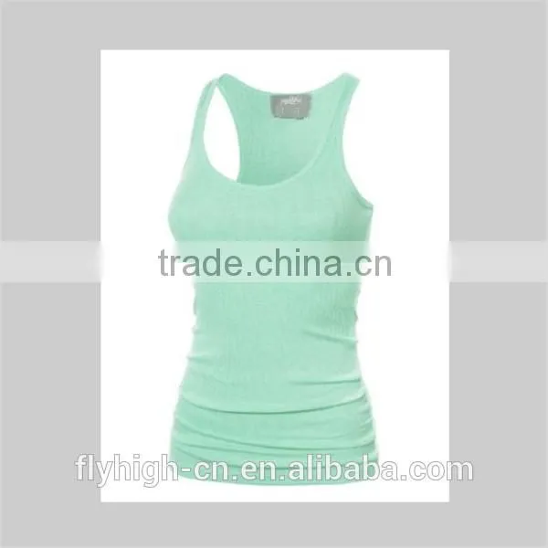 ladies summer ribbed spandex racerback for women