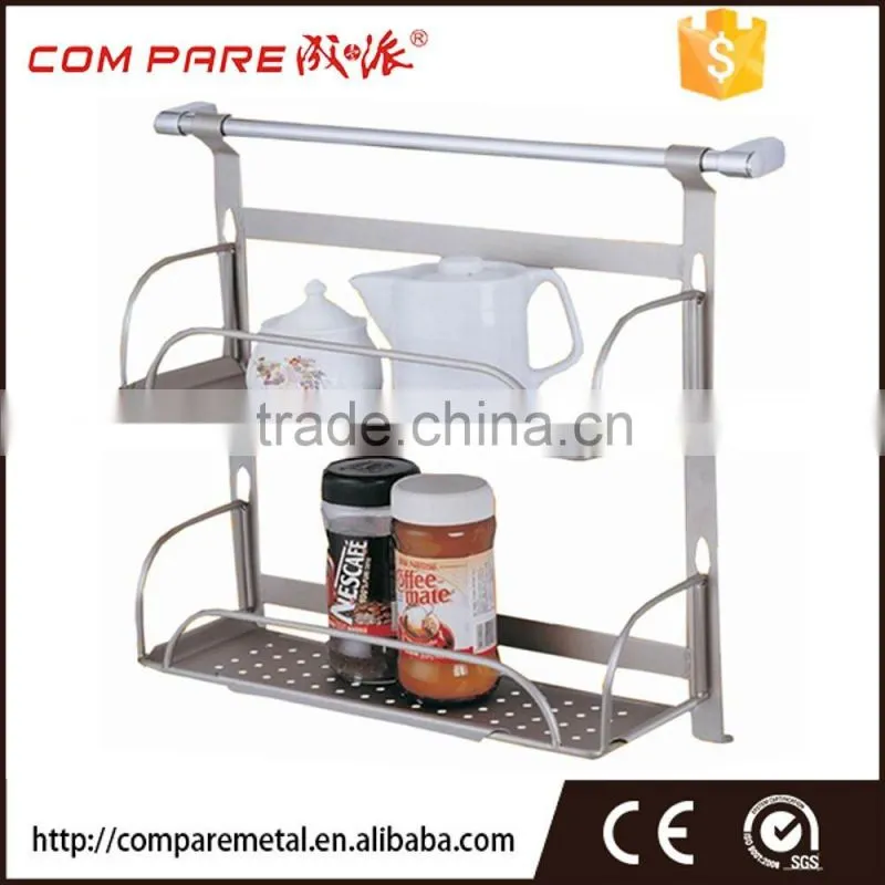 2 Tier Spice Jar Bottle Storage Organizer Stand