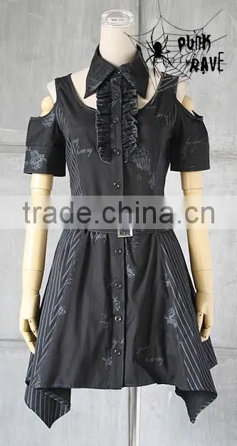 latest design fashinable shock dark alternative plus size gothic punk rave clothing Q-060