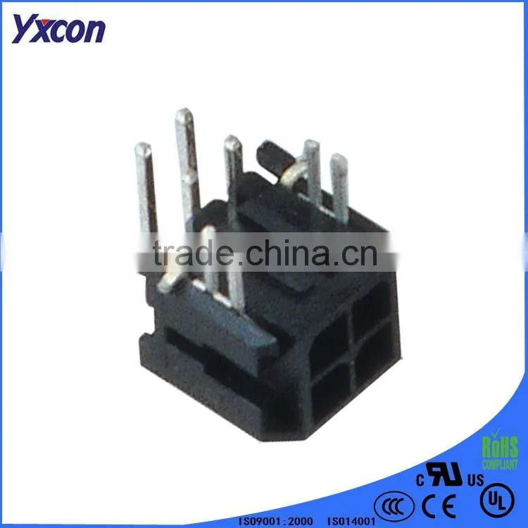Dongguan manufacturer MX 3.0mm pitch 6pin dual row right angle A type Wafer&Housing connector