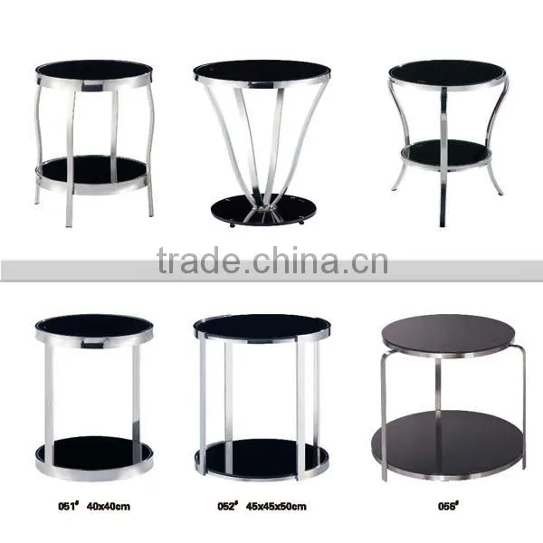 fashion hot sale stainless frame square glass corner stand071#