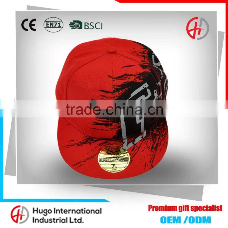 Cool Fashion Rock Roll Style Unisex Adjustable Premium Cotton Twill Fitted Embroidery flat Hip-Hop Baseball Snapback Cap