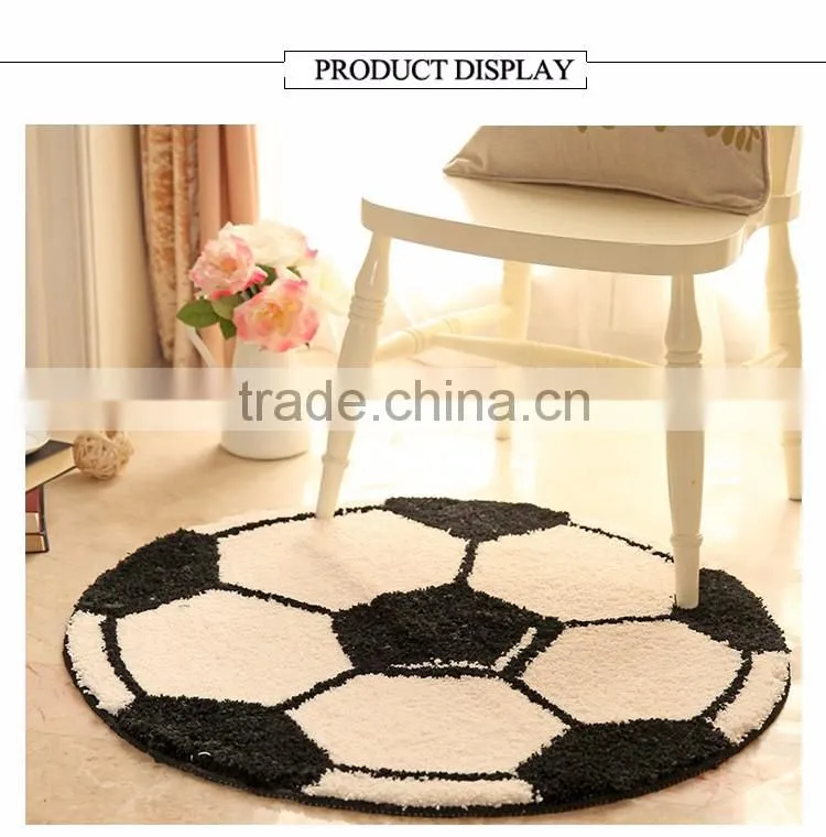 football rug backetball carpet for kids children's bedroom round microfiber rugs