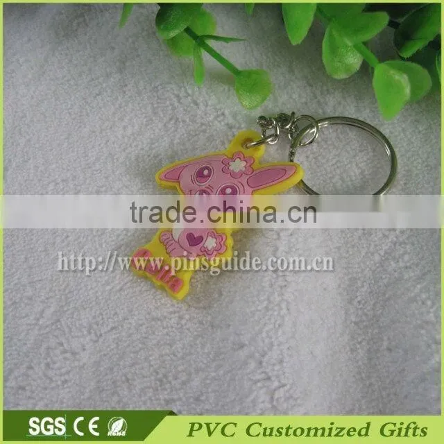3d soft pvc animal shaped custom keychains for promotional gifts items