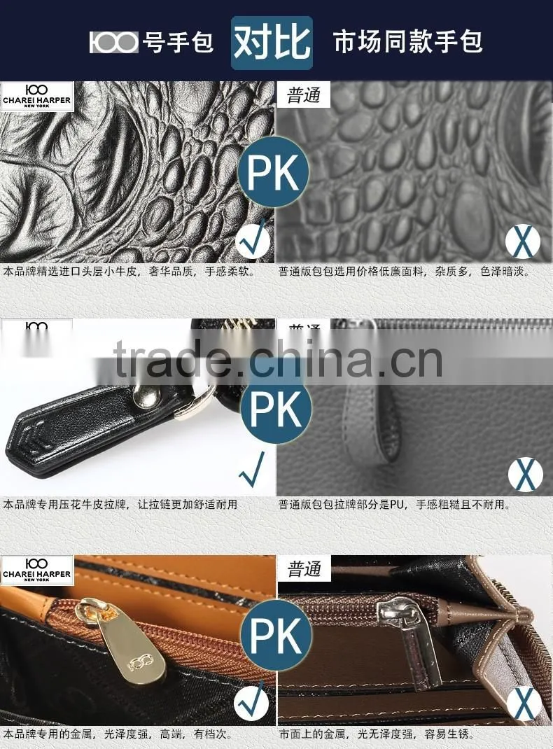 Unisex Men or Women Alligator Clutch 2016 fashion leather wallet in Guangzhou