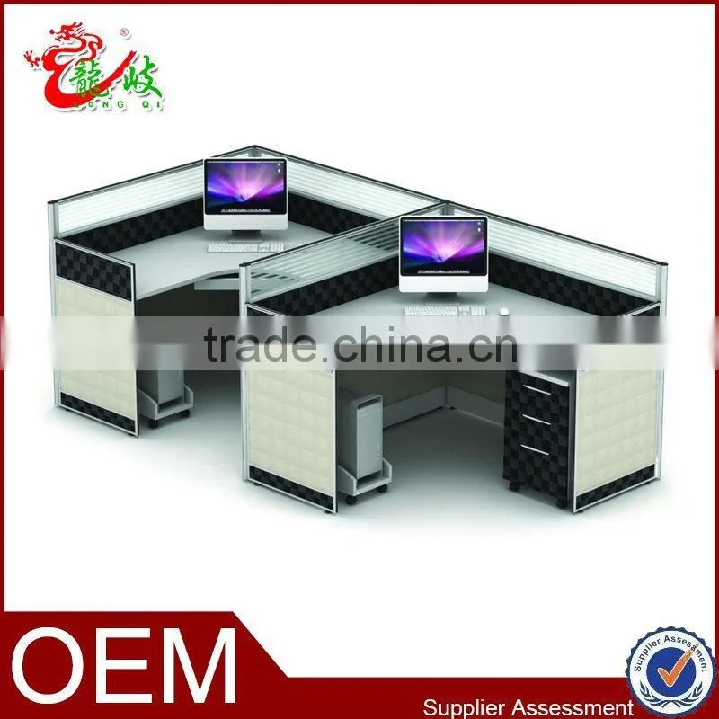2015 new fashion design workstation used office low partition for 2 person M68-02-14