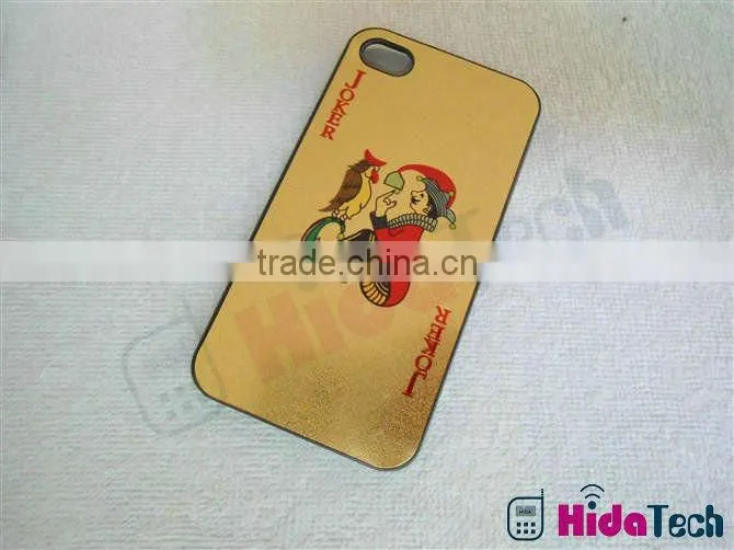 Casino Poker Joker Case for iPhone 4 / 4S,gold & silver color available