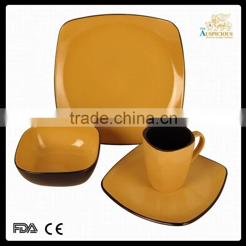 16pcs stoneware glazed dinner set