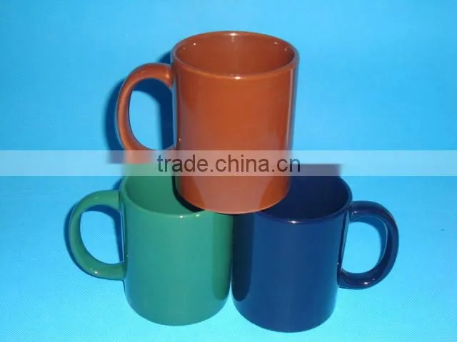 11oz colored glazed ceramic mug