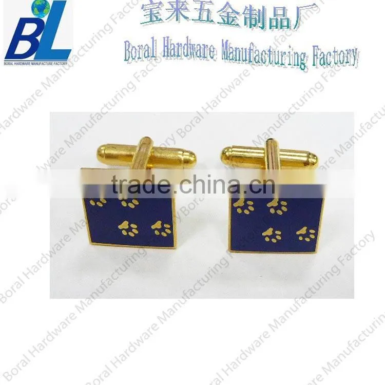 Fashion enamel footprint custom cufflinks for men