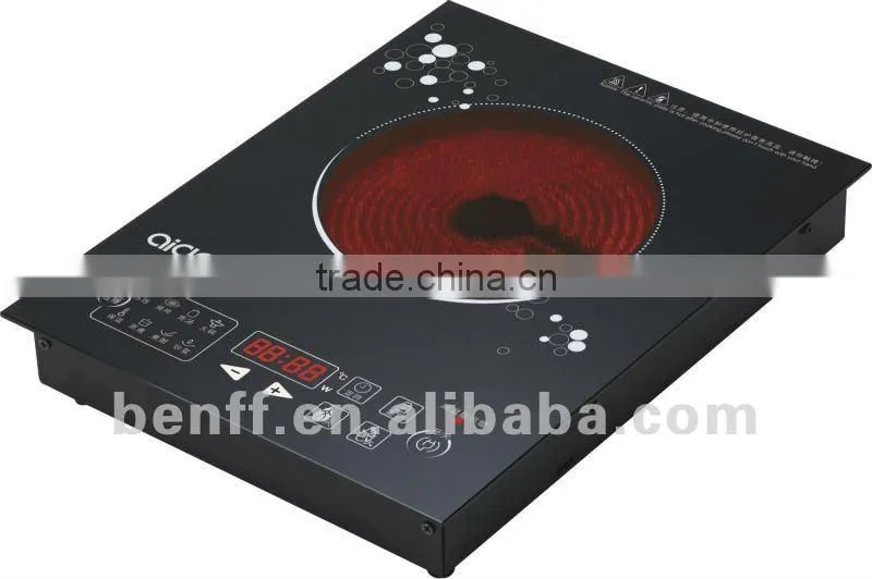 Table and built-in ceramic glass hob with timer small ceramic heating element