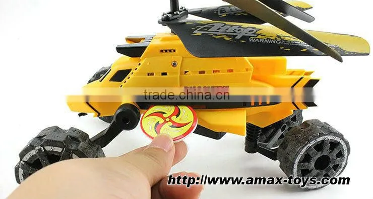 rm-277922 Aerocar 3in1 Flying/Running/Shooting 3.5CH Infrared RC Helicopter Gyro
