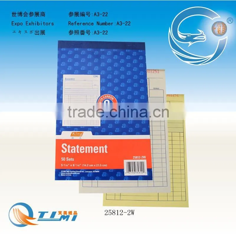 Statement business forms Sales Order Book Job Work Order Book