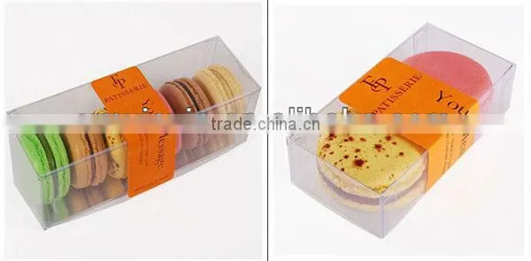 eco-friendly transparent macaron packaging boxes