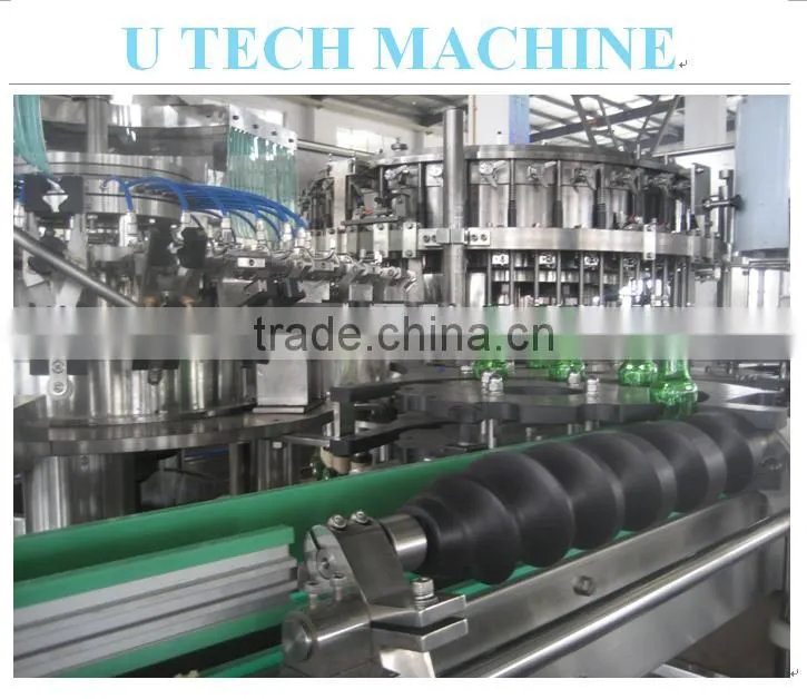 Glass bottle water filling and capping machine