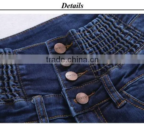 Sexy women blue New High Waist Skinny Denim Jeans Slim Fashion Long Pencil Pants