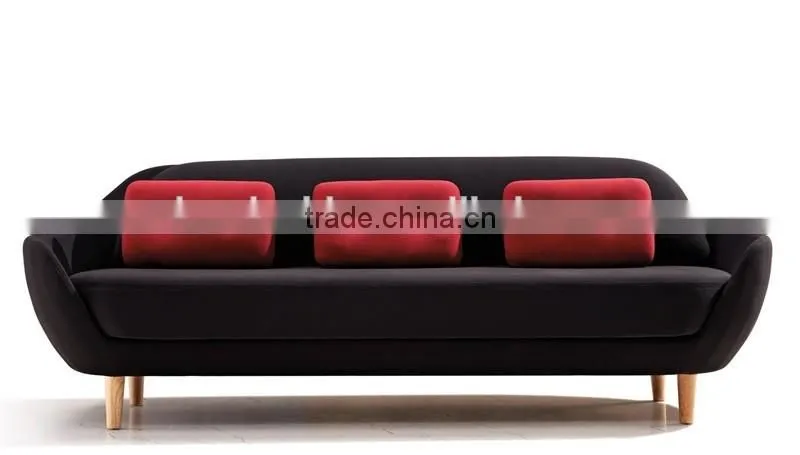 latest designer sofa furntiure, fabric curved sofa set with wood leg, Favn sofa SF-560