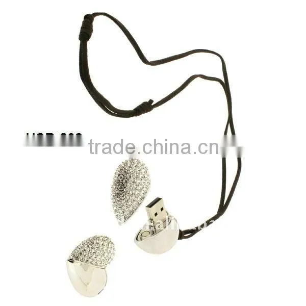 promotion gift heart shape jewelry usb flash drive