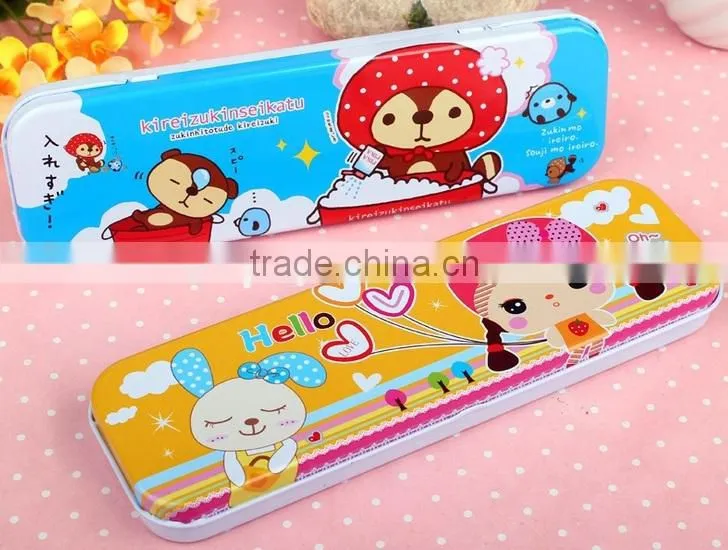 good quality multipurpose Plastic Double-face School Pencil box