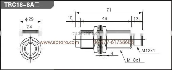 TRC18-8AO (LJ18A3-8-J/EZ) cylinder sensor quality guaranteed inductance proximity sensor