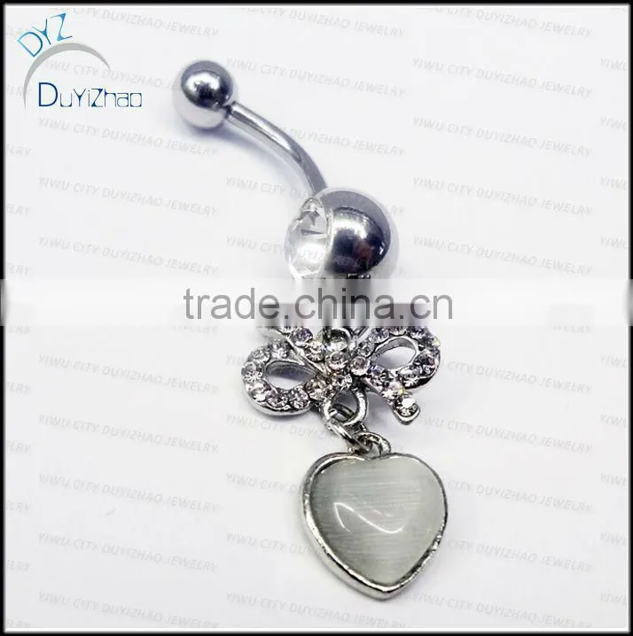 anime belly button ring cat eye stone beautiful navel piercing