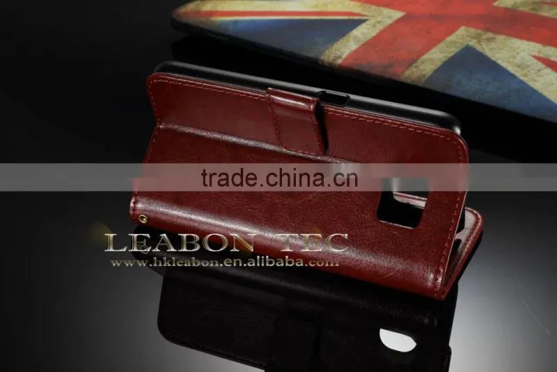 2015 Hot Selling Item Coach Wallet and Phone Case New Galaxy S6 Luxury Leather Case for S6 Case