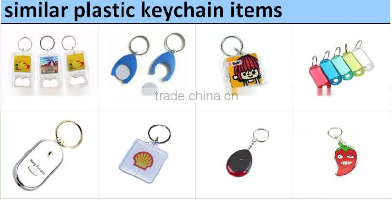 plastic photo insert keychain