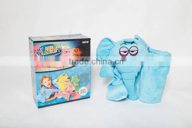 Fashion Polyester plush animal shaped blanket