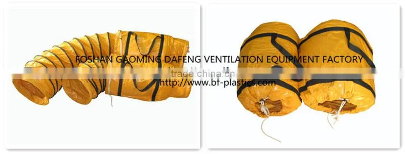 310mm Orange PVC flexible insulated duct with carry bag