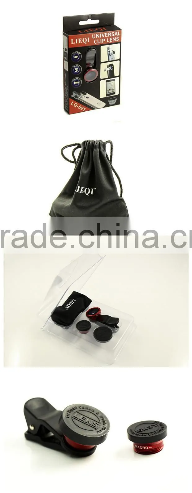 Fisheye Lens,3-in-one Universal Clip Lens For Mobile Phone/Notebook PC/Ipad