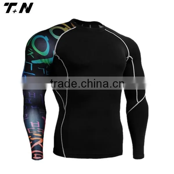 Sublimation compression shirt men custom