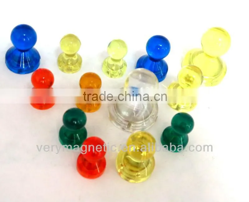 Magnetic Office Stationary Whiteboard PushPins With Transparent Color