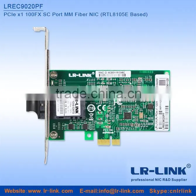 PCIe Intel 82574 Chipset PCI Express x1 100Mbps MM SC Port Fiber Optic Fast Ethernet PXE Types of Boot Room PCIe Lan Card