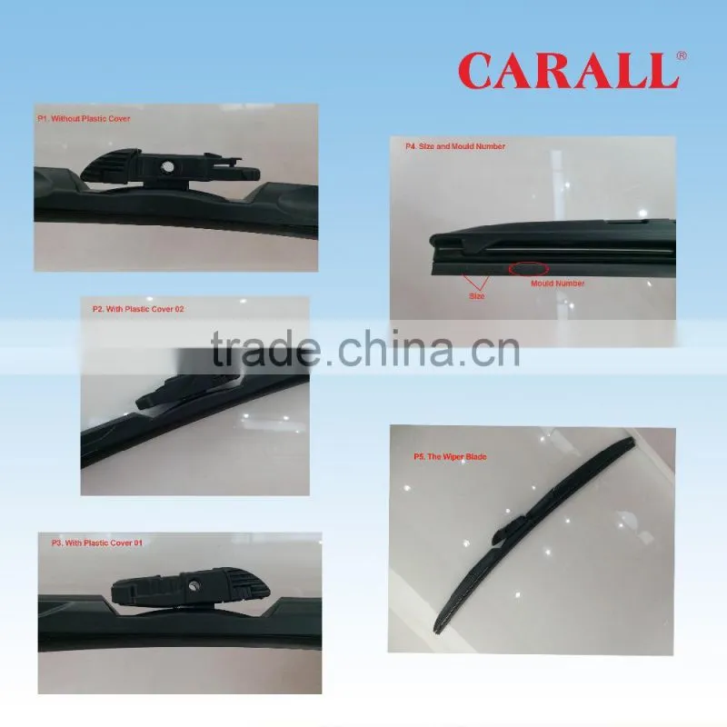 Automobiles & Motorcycles Front Windscreen Hybrid Windshield Wiper Fitting for Different Wiper Arms