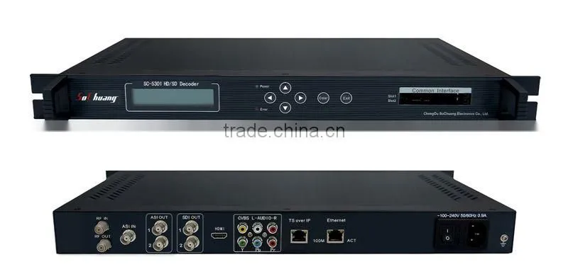 dvb-c qam hd av decoder(DVB-C+ASI+IP in,2*CI,AV+HDMI+SDI(1080i/720p/576i)+YPbPr+IP+ASI out)