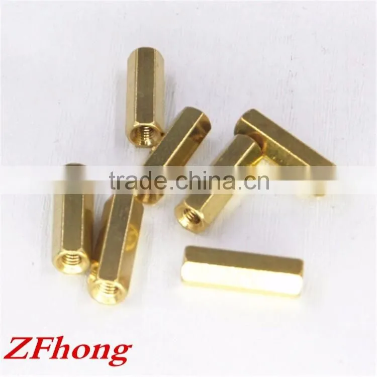 made in china high quality din6334 sleeve hex / hexagon brass coupling nut m3