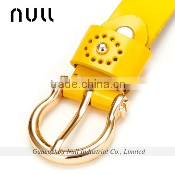 punching style genuine leather girls belts