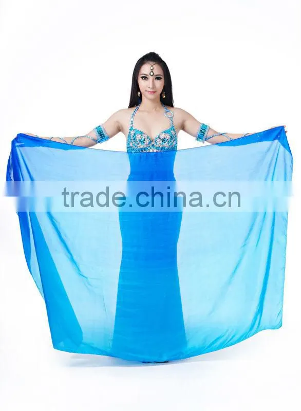 SWEGAL Newest Wholesale belly dance 100% silk fan veils