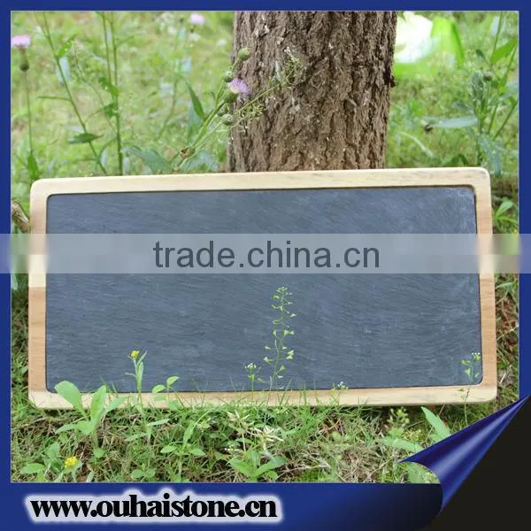 America acacia wood serving tray slate plate