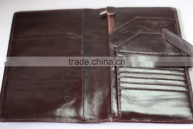 creative leather passport holder gift set with leather wallet leather luggage tag in gift box