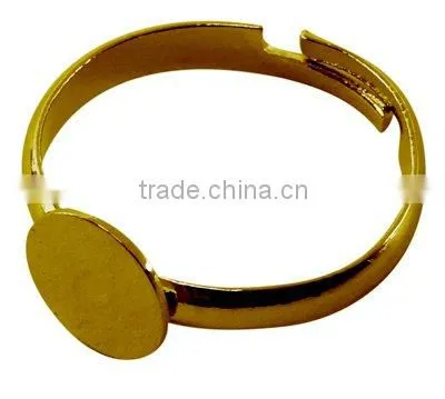 Copper Ring Components, Golden Lead Free, about 3mm wide, 17mm inner diameter. Tray: 8mm(EC541-G)