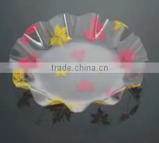 round plastic serving tray/fruit tray /serving tray/snack tray