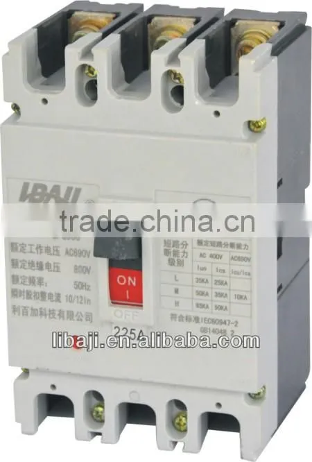 mccb moulded case circuit breaker 225amp 3 pole