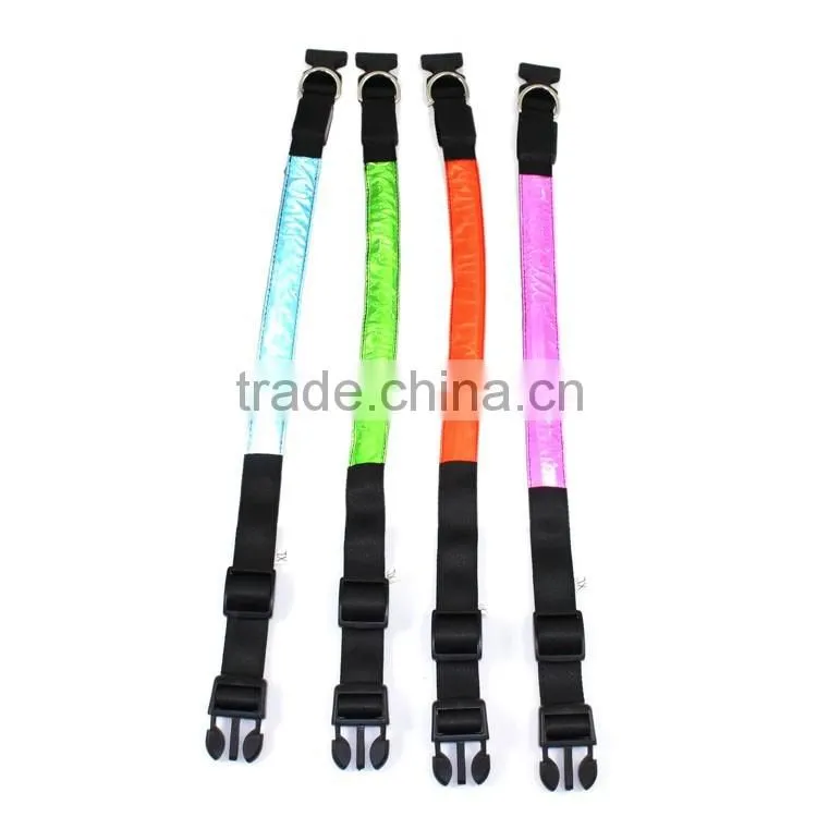 Led flashing dog collar ,CC141 new coming safety luminous glow pet dog led collar , reflective led pet necklace collar