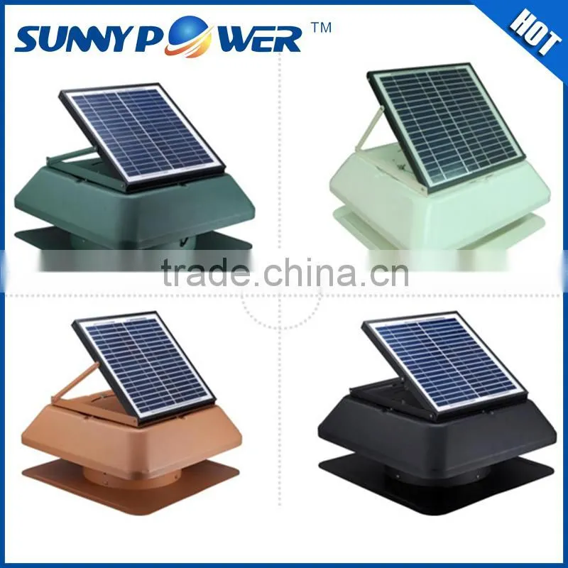 12 inch With thermostat switch Square solar fan & lighting system