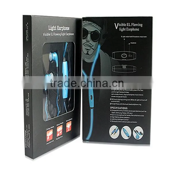 new wholesale fashionable led light earphone and headset with led light