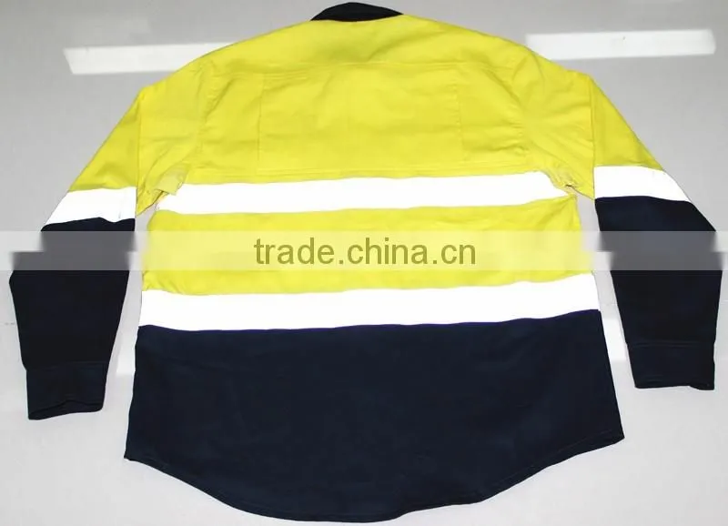 lightweight cotton drill men orange work shirt