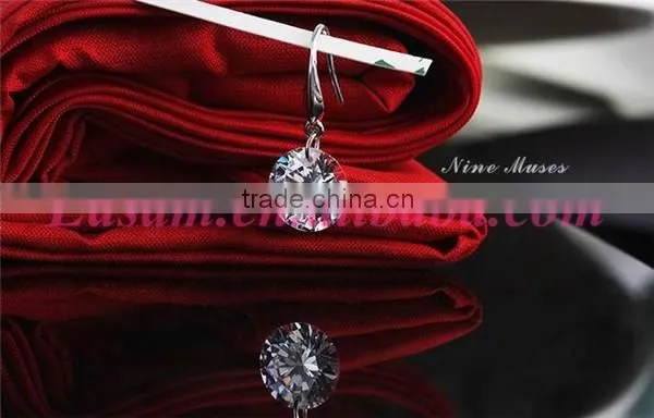 Fashion silver earring,new models zircon earrings