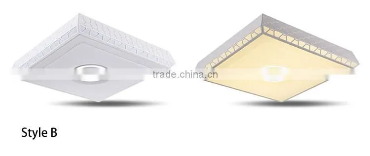 2016 New Arrival Acrylic Mask Square Ceiling Lamp 240V Iron Ceiling Lights